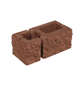 Заборный блок колотый, финишный, 260*190*140мм; 120*190*140мм, клинкер