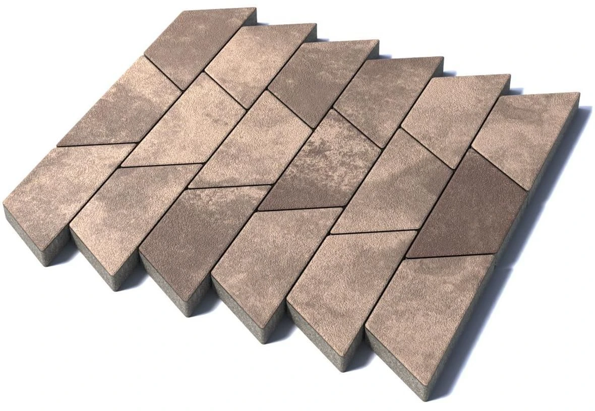 Тротуарная плитка Трапеция, 80 мм, гранит, Хаски