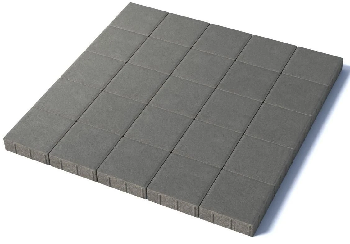 Тротуарная плитка Квадрат 200х200х60 мм, серый