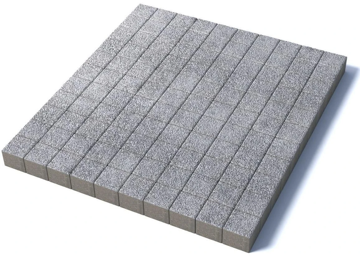 Тротуарная плитка Квадрат 100х100х80 мм, гранит, белый