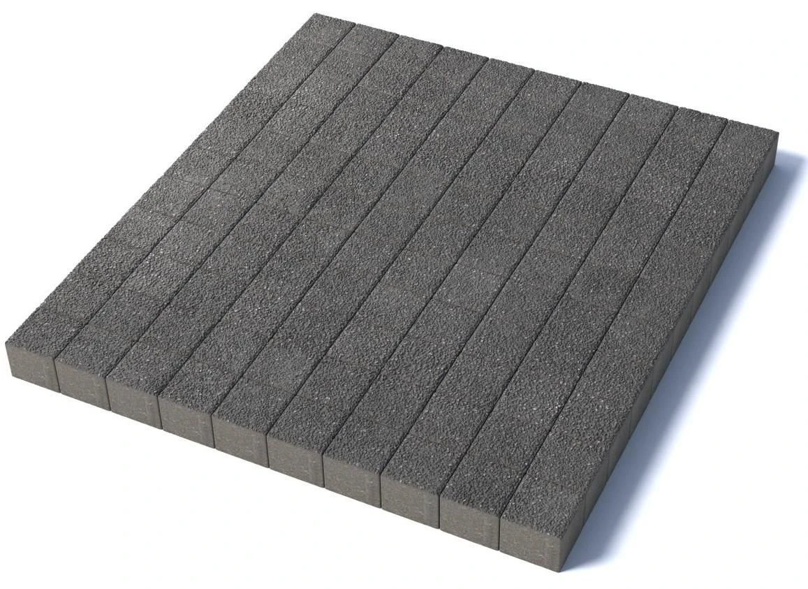 Тротуарная плитка Квадрат 100х100х60 мм, гранит, серый