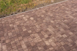 Купите тротуарную плитку Б.1.Фсм.6 гладкий листопад (бело-бежево-коричневый) Хаски