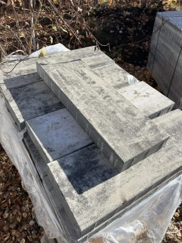 Тротуарная плитка Прямоугольник 900х300х80 мм, Антрацит