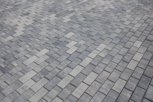 Купите тротуарную плитку Б.2.П.6 гладкий листопад (черный, белый) - Антрацит