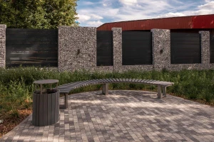 Тротуарная плитка Антик  Б.3.А.6 гранит н/м листопад (черный,белый) - Антрацит