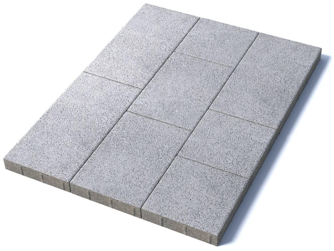 Тротуарная плитка Трио, 60 мм, гранит, белый