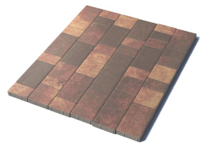 Тротуарная плитка Старый город, 40 мм, Осень