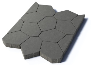 Тротуарная плитка Туртур, 80 мм, гранит, серый